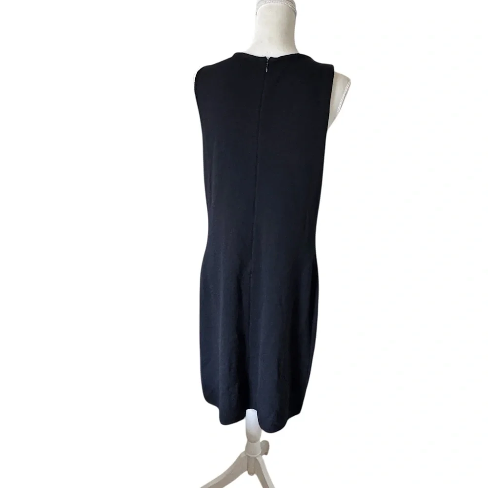 St. John Collection Black Cowl Neck Midi Dress - Picture 2 of 9